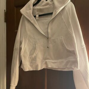 lululemon athletica Off-White Zip-Up Hoodie